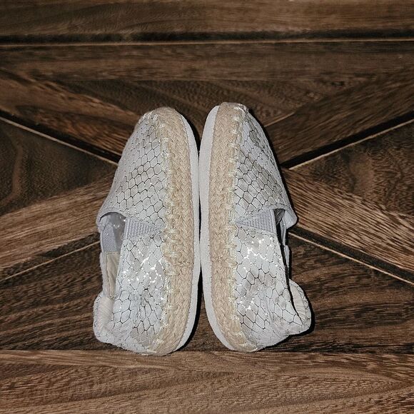 Robeez First Kicks Ellie Espadrille Snake Shimmer Leather Crib Shoes 3-6 Months - Picture 8 of 10